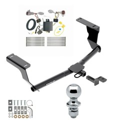 Trailer Tow Hitch For 17-24 Subaru Impreza Complete Package w/ Wiring Draw Bar and 1-7/8" Ball