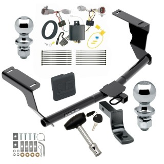 Custom Fit Trailer Hitch Draw-Bar w/ Pin/Clip Wiring Harness (Plug & Play)1-7/8" and 2" Chrome Ball Security Lock Pin Rubber Hitch Plug Cover Installation Hardware Installation Instructions  249590 118744 63820 63810 580407 2211 Draw-Tite Tr Trailer Tow Hitch For 17-24 Subaru Impreza 5 Dr. Wagon Except WRX STi and Quad Exhaust Outlets Deluxe Package Wiring 2" and 1-7/8" Ball and Lock