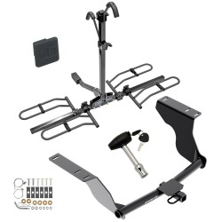 Trailer Tow Hitch For 12-24 Subaru Impreza 4 Dr. Sedan Except WRX and WRX Sti Platform Style 2 Bike Rack w/ Hitch Lock and Cover Trailer Tow Hitch For 12-24 Subaru Impreza 4 Dr. Sedan Except WRX and WRX Sti Platform Style 2 Bike Rack w/ Hitch Lock and Cover