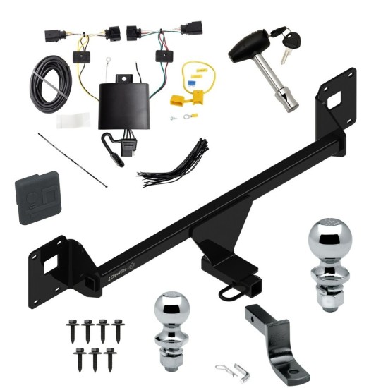 Trailer Tow Hitch For 19-23 Volkswagen Jetta Deluxe Package Wiring 2" and 1-7/8" Ball and Lock Trailer Tow Hitch For 19-23 Volkswagen Jetta Deluxe Package Wiring 2" and 1-7/8" Ball and Lock