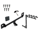 Trailer Tow Hitch w/ 4 Bike Rack For 18-23 Volkswagen GTI 18-19 VW e-Golf tilt away adult or child arms fold down carrier w/ Lock and Cover Trailer Tow Hitch w/ 4 Bike Rack For 18-23 Volkswagen GTI 18-19 VW e-Golf tilt away adult or child arms fold down carrier w/ Lock and Cover