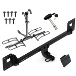Trailer Tow Hitch For 18-23 Volkswagen GTI 18-19 VW e-Golf Platform Style 2 Bike Rack w/ Hitch Lock and Cover Trailer Tow Hitch For 18-23 Volkswagen GTI 18-19 VW e-Golf Platform Style 2 Bike Rack w/ Hitch Lock and Cover