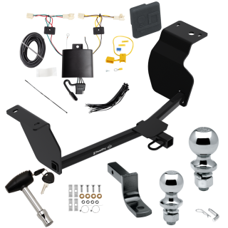 Custom Fit Trailer Hitch Draw-Bar w/ Pin/Clip Wiring Harness (Plug & Play)1-7/8" and 2" Chrome Ball Security Lock Pin Rubber Hitch Plug Cover Installation Hardware Installation Instructions 249830 118810 63820 63810 580407 2211 Draw-Tite Tr Trailer Tow Hitch For 20-24 Toyota Corolla Sedan Deluxe Package Wiring 2" and 1-7/8" Ball and Lock