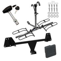 Trailer Tow Hitch For 19-24 Toyota Corolla Hatchback 18-22 C-HR Platform Style 2 Bike Rack w/ Hitch Lock and Cover