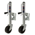 CURT Marine Trailer Jack with 6" Wheel, 10" Travel, Swivel Mount, 1,000 lbs