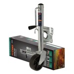CURT Marine Trailer Jack with 6" Wheel, 10" Travel, Swivel Mount, 1,000 lbs