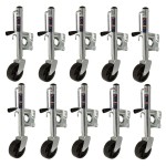 CURT Marine Trailer Jacks 1,000 lbs, 6" Wheel, Sidewind – 10x Bundle CURT 1,000 lb Marine Trailer Jacks with 6-Inch Wheel and Sidewind Handle (10-Pack)