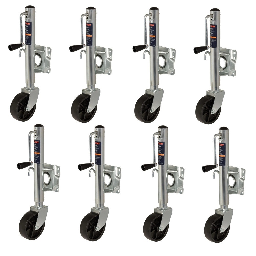 CURT Marine Trailer Jacks – 1,000 lbs Capacity with 6" Wheel and 10" Travel CURT 1K Marine Trailer Jack with 6" Wheel and 10" Travel, 8-Pack