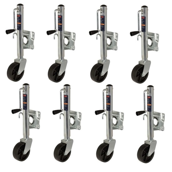 CURT Marine Trailer Jacks – 1,000 lbs Capacity with 6" Wheel and 10" Travel CURT 1K Marine Trailer Jack with 6" Wheel and 10" Travel, 8-Pack