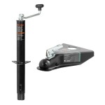 CURT 5K A-Frame Trailer Jack Top Handle 15" Travel w/ A-Frame Coupler for 2" Ball Weld-On