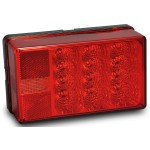 Wesbar 8-Function LED Waterproof Trailer Taillight for Over 80-Inch Wide Trailers 4x6 Low Profile (Left/Roadside)