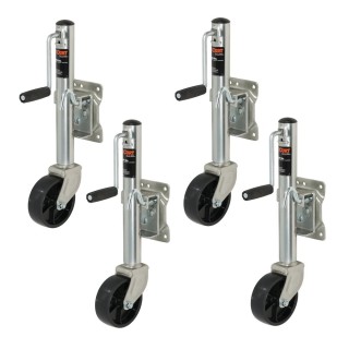 CURT Marine Trailer Jack – 1,200 lbs Capacity with 6" Wheel, Sidewind – 4 Piece Bundle CURT 1,200 lb Marine Trailer Jack with 6" Wheel and Sidewind Handle – 4 Pack