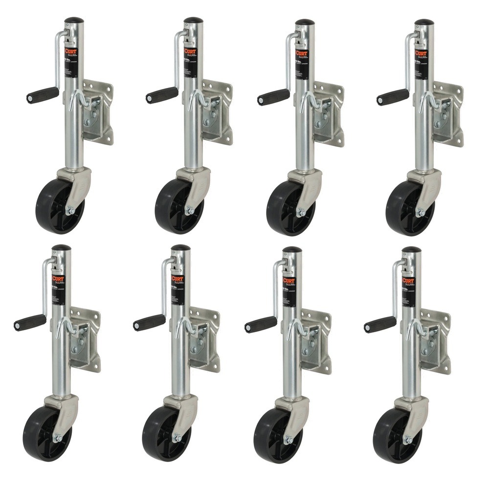 CURT 1,200 lb Marine Trailer Jacks – Sidewind Crank with Swivel Mount CURT 1.2K Marine Trailer Jacks with 6-Inch Wheel, Sidewind Handle – 10" Travel
