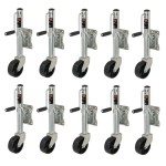 CURT Marine Trailer Jacks – 1,200 lb Capacity, 6" Wheel, 10" Travel – 10-Pack Bundle CURT 1.2K Marine Trailer Jack with 6 Inch Wheel and 10 Inch Travel – 10 Pack