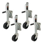 CURT 1,200 lb Marine Jack Set – 6" Wheel, 10" Travel, Swivel Mount (4 Pack) CURT 1.2K Marine Trailer Jack with 6" Wheel and 10" Travel – 4-Pack