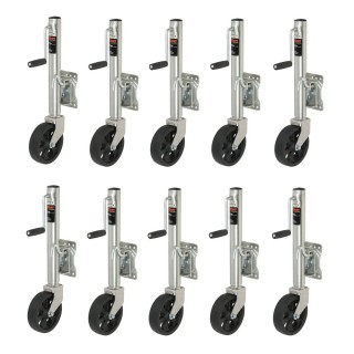 CURT 1,500 lb Sidewind Marine Jack 10-Pack with 8" Wheel and Swivel Mount CURT 1.5K Marine Trailer Jack with 8" Wheel and 10" Travel, Pack of 10