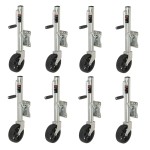 CURT 8x 1,500 lb Marine Jacks with 8" Wheel and Sidewind Handle CURT 1.5K Marine Trailer Jack with 8-Inch Wheel and 10-Inch Travel – 8-Pack