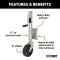 CURT 1,500 lb Sidewind Marine Jack 10-Pack with 8" Wheel and Swivel Mount CURT 1.5K Marine Trailer Jack with 8" Wheel and 10" Travel, Pack of 10