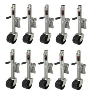 CURT Marine Trailer Jack with Dual 6" Wheels, 1,500 lbs Capacity, 10" Travel
