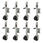 CURT 1500 lb Marine Jack – Dual 6" Wheels, 10" Lift, Sidewind, Zinc Finish CURT 1.5K Marine Trailer Jack with Dual 6-Inch Wheels and 10-Inch Travel