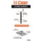 CURT 2,000 lb A-Frame Trailer Jack with Top-Wind Handle, 15" Travel & Pin-On Jack Foot