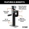 CURT 2,000 lb Bracket-Mount Swivel Jacks – Side Handle, 10" Travel CURT 2K Bracket-Mount Swivel Trailer Jacks with Side Handle and 10 Inch Travel