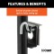 CURT 2,000 lb Bracket-Mount Swivel Jacks – Side Handle, 10" Travel CURT 2K Bracket-Mount Swivel Trailer Jacks with Side Handle and 10 Inch Travel
