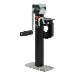 CURT 2,000 lb Bracket-Mount Swivel Jacks – Side Handle, 10" Travel CURT 2K Bracket-Mount Swivel Trailer Jacks with Side Handle and 10 Inch Travel