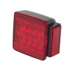 Wesbar 4" x 4" LED Waterproof Trailer Taillight – 6-Function, Under 80" (Passenger Side)