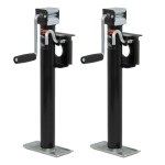 CURT 2,000 lb Bracket-Mount Swivel Trailer Jack with 15" Travel and Side Handle CURT 2K Bracket-Mount Swivel Jack with Side Handle and 15 Inch Travel – 2 Pack