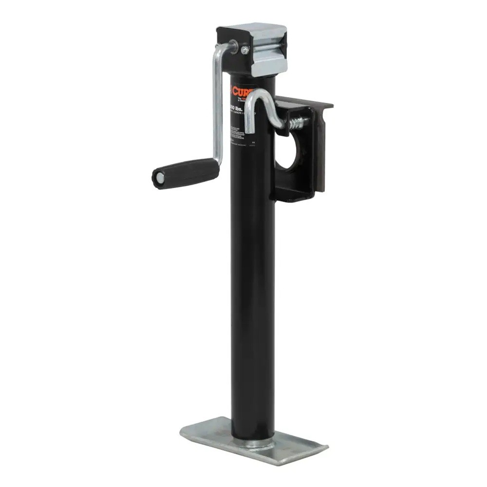 CURT 2,000 lb Bracket-Mount Swivel Trailer Jack with 15" Travel and Side Handle CURT 2K Bracket-Mount Swivel Jack with Side Handle and 15 Inch Travel – 2 Pack