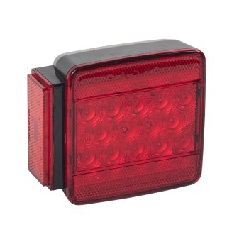 Wesbar 4x4 LED Waterproof Trailer Taillight Kit with 25 ft Harness, Pair Wesbar LED Submersible Trailer Taillight Kit Pair for Under 80 Inch, 4x4
