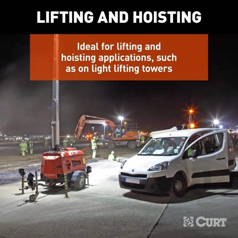 CURT 8-pack 2.5K hand-crank brake winches with 10.6 inch handle, heavy-duty lifting