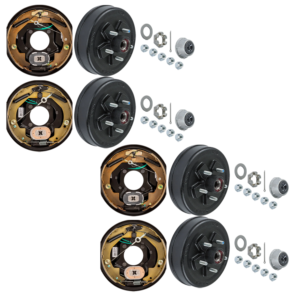 Lippert 3,500 lb Tandem Axle Self-Adjusting Trailer Brakes and Pre-Greased Hubs