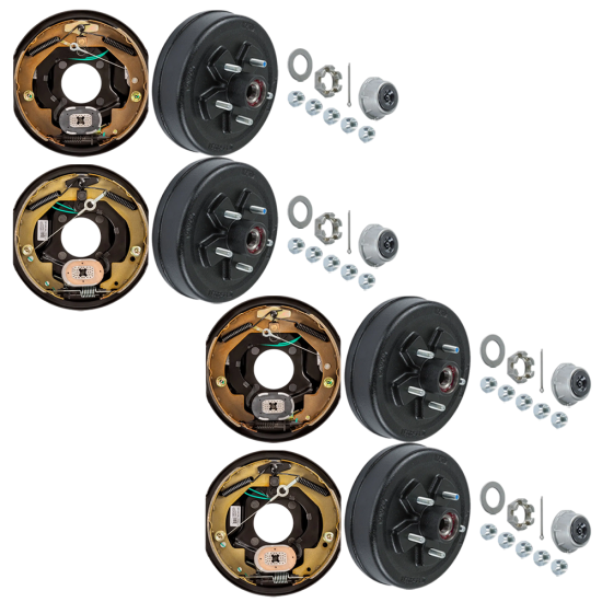 Lippert 3,500 lb Tandem Axle Self-Adjusting Trailer Brakes and Pre-Greased Hubs
