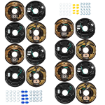 Lippert quad-axle 3,500-lb self-adjusting electric brake and 10-inch drum hub kit 5-on-4.5 pattern compatible with Dexter Alko Rockwell