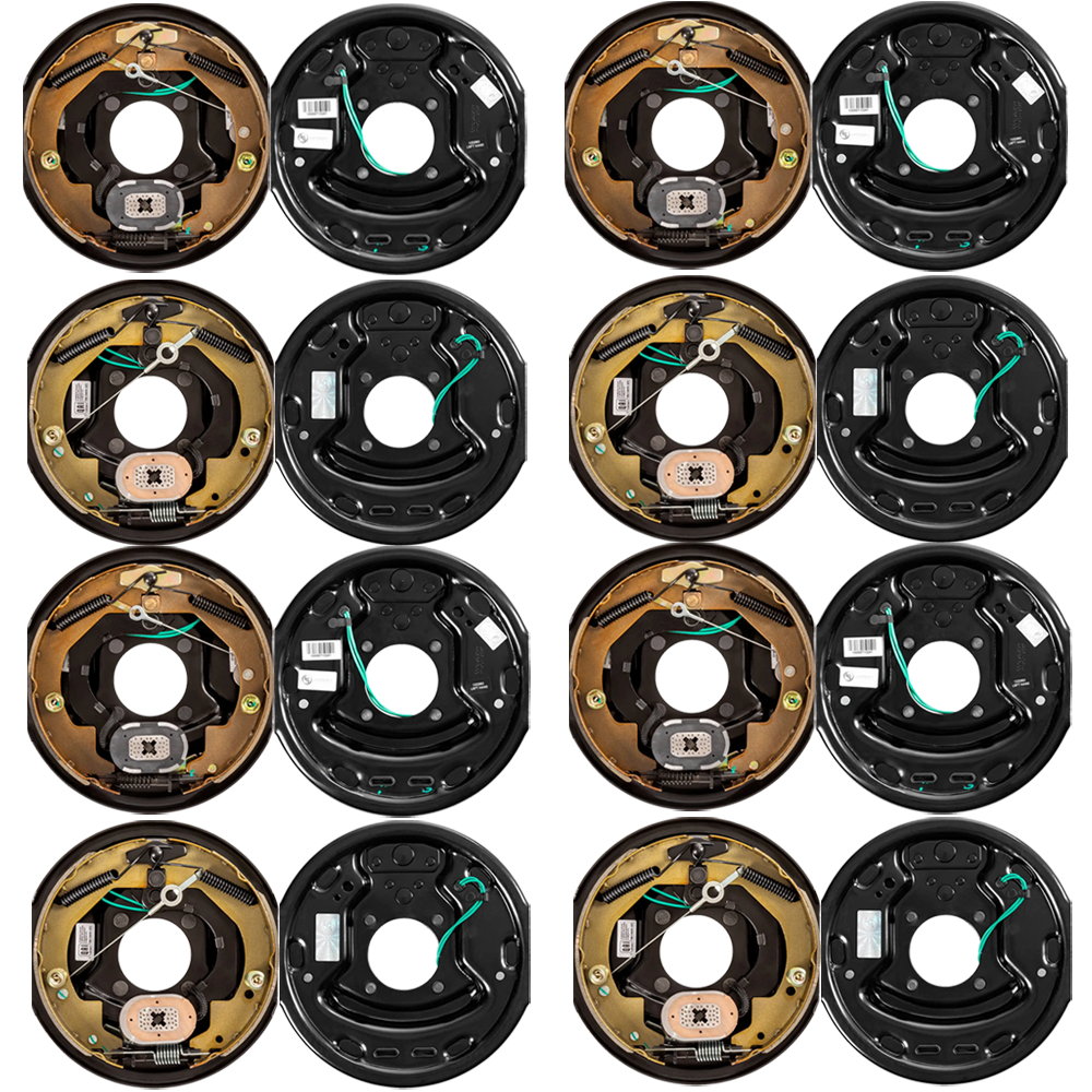 Lippert quad-axle 3,500-lb self-adjusting electric brake and 10-inch drum hub kit 5-on-4.5 pattern compatible with Dexter Alko Rockwell