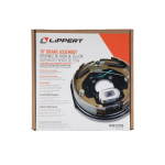 Lippert 3,500 lb RH 10x2.25 self-adjusting electric trailer brake and 5-lug hub drum kit compatible with Dexter, Alko, Rockwell axles