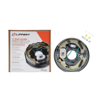 Lippert 3,500 lb RH 10x2.25 self-adjusting electric trailer brake and 5-lug hub drum kit compatible with Dexter, Alko, Rockwell axles
