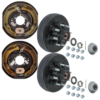 Lippert 12x2 Forward Self-Adjusting Trailer Brakes and 8 on 6.5 Pre-Greased Hubs