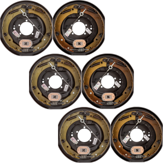 Lippert 6-Pack 12 x 2 Forward Self-Adjusting Electric Trailer Brake Assembly for Triple Axle