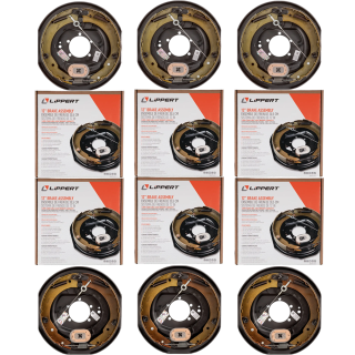 Lippert 6-Pack 12 x 2 Forward Self-Adjusting Electric Trailer Brake Assembly for Triple Axle