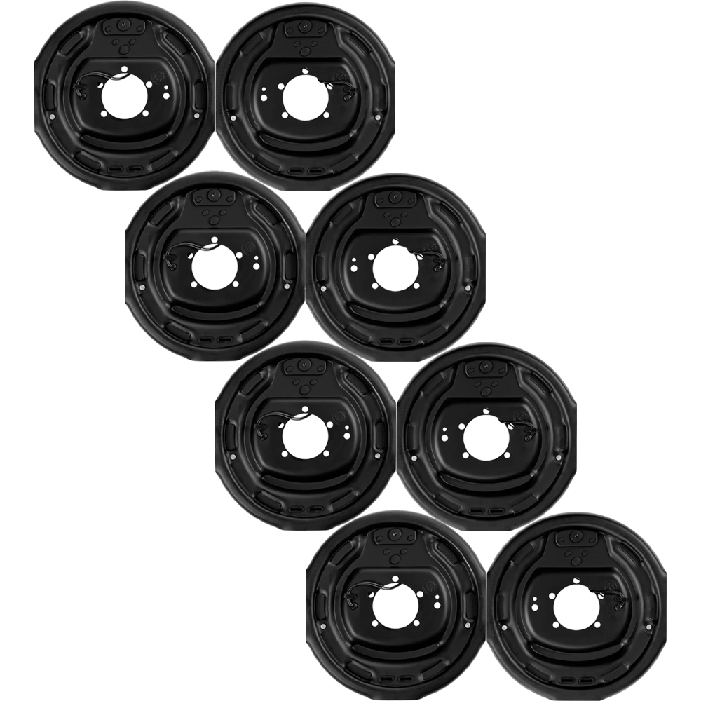 Lippert 12‑inch self‑adjusting brake and threaded hybrid hub‑drum kit, 7K/8K quad‑axle, 8‑on‑6.5 pattern, Dexter compatible