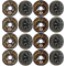 Lippert 12‑inch self‑adjusting brake and threaded hybrid hub‑drum kit, 7K/8K quad‑axle, 8‑on‑6.5 pattern, Dexter compatible