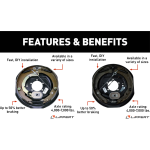 Lippert 12 x 2 Forward Self‑Adjusting Brake Assemblies & Pre‑Greased 8 on 6.5 Hubs for 7K Axles