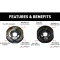 Lippert 12x2 Forward Self-Adjusting Trailer Brakes and 8 on 6.5 Pre-Greased Hubs
