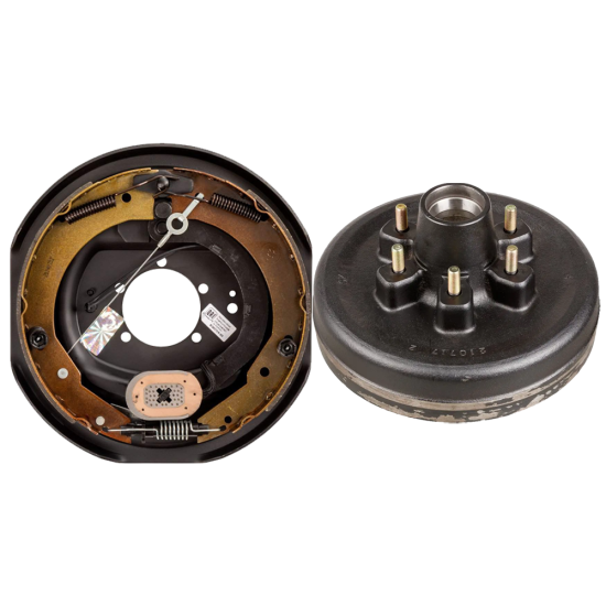 Lippert 12x2 RH self‑adjusting brake with 12 inch 6‑lug drum hub 6K axle compatible with Dexter AL‑KO Rockwell