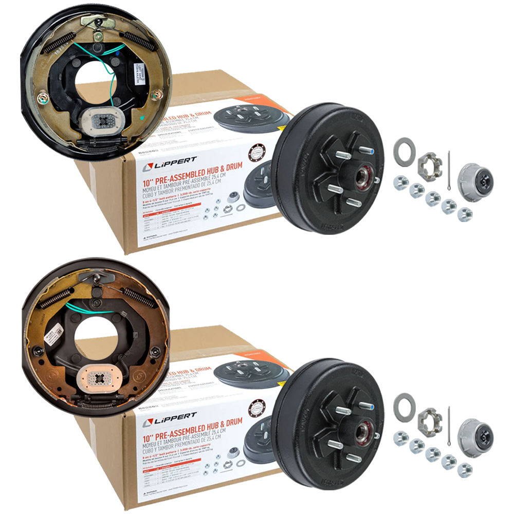 Lippert 3,500-lb Electric Trailer Brake & Hub Assembly Kit 10 x 2.25 inch 5 on 4.5 with 1-Year Warranty