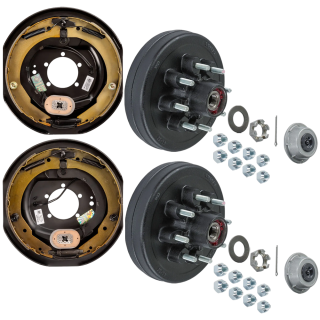 Lippert 12x2 Electric Trailer Brake & 8 on 6.5 Hub Assemblies for 7K Axles