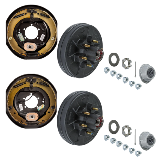 Lippert 12x2 Electric Trailer Brake Assemblies with Pre-Greased 6 on 5½ Hubs